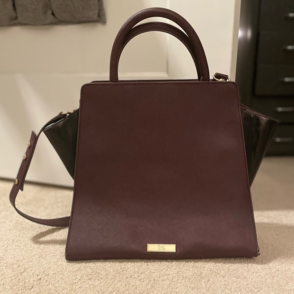 Zac Posen Saffiano Tote (Burgundy)